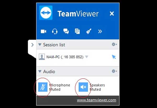 Hình 4: Cho phép sử dụng Microphone và Loa để đàm thoại teamview