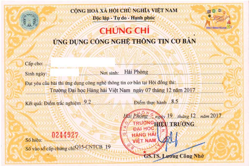 Chung chi tin hoc ung dung moi