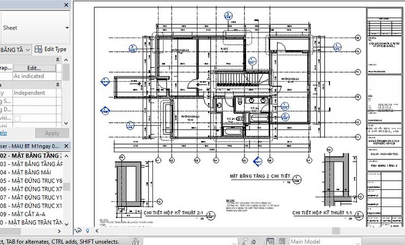 trien khai ban ve va in an trong revit