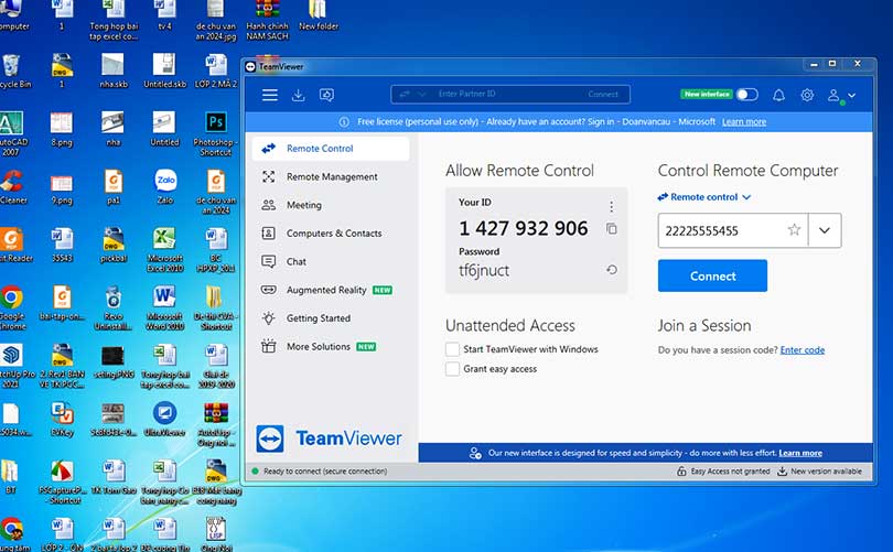ket noi teamview de hoc tin hoc online