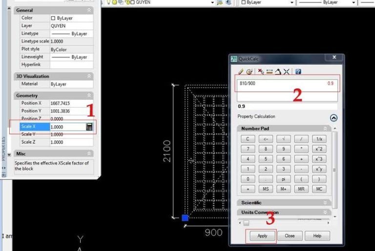 Cách Scale Block Autocad 1 Chiều X, Y Nhanh Không Cần Lisp